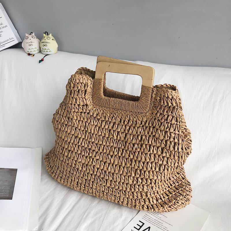 Straw Bag Beach Bag Handbag Handbag - Mubimart