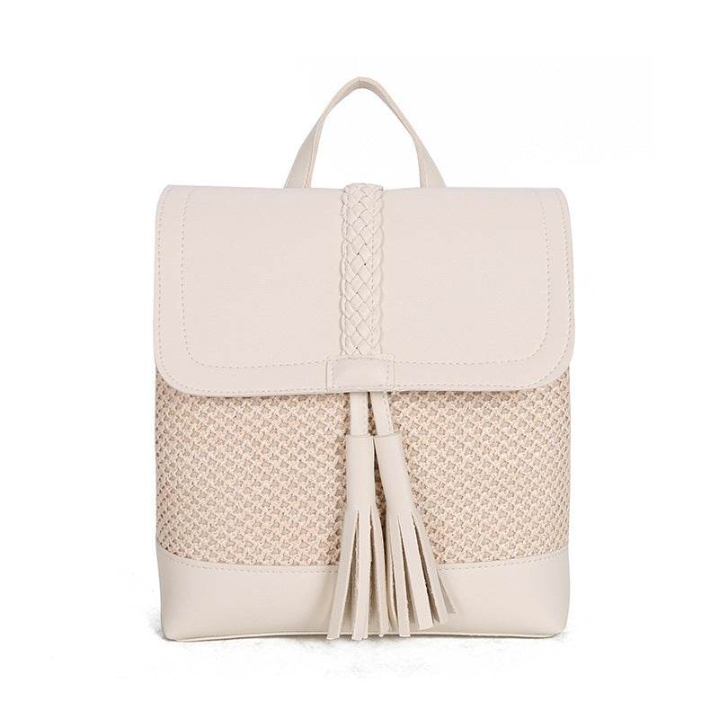Shoulder Straw Woven Bag Women Fashion Woven Bag - Mubimart