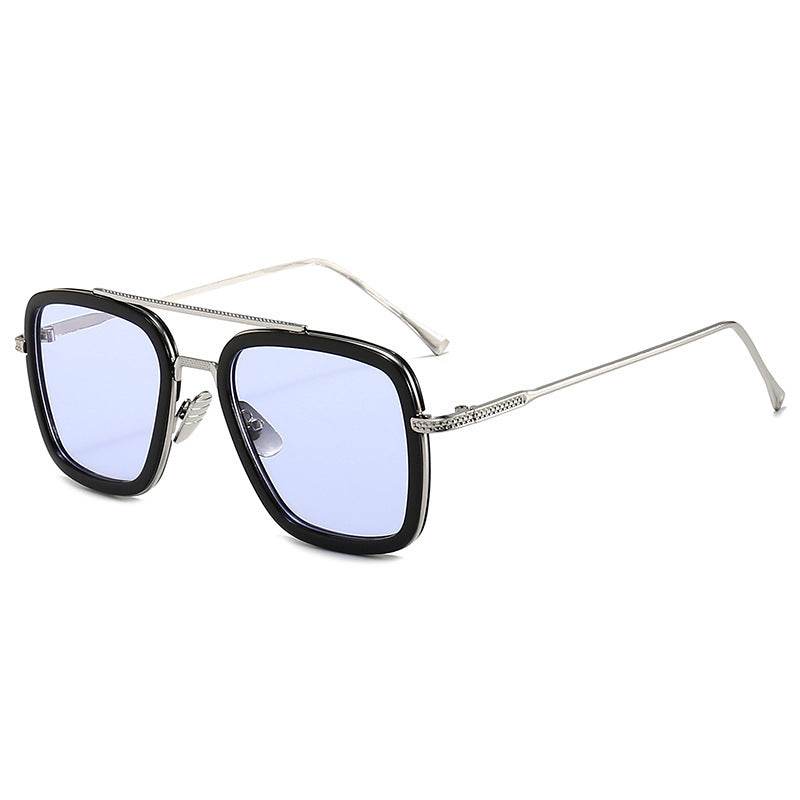 New Iron Man Sunglasses European and American Fashion Box Downey Same Sunglasses Mens Trendy Glasses Cross-border - Mubimart