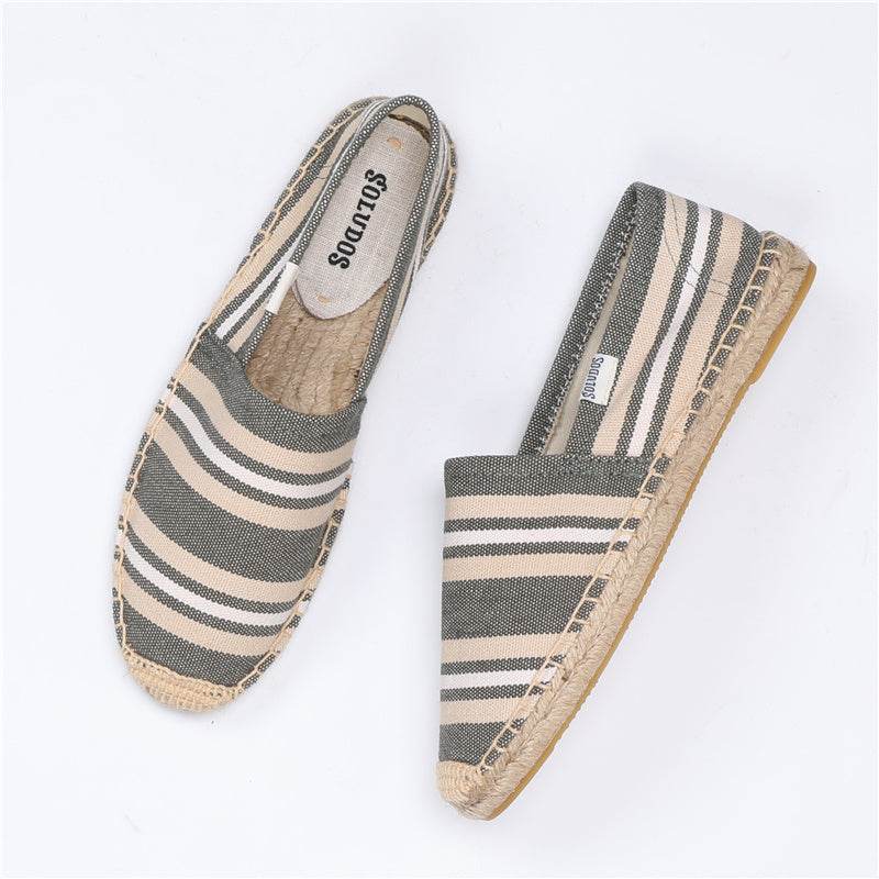One Legged Straw Espadrilles Fisherman Shoes - Mubimart