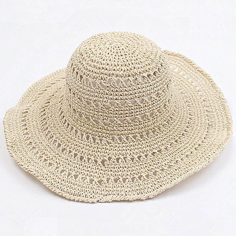 Summer Autumn Hats For Women Retro Flat Drooping Hat - Mubimart