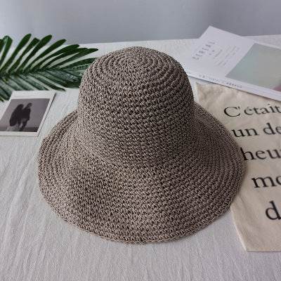 Summer Autumn Hats For Women Retro Flat Drooping Hat - Mubimart