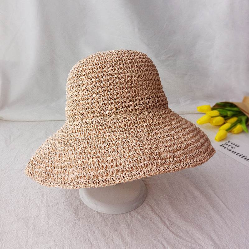 Summer Autumn Hats For Women Retro Flat Drooping Hat - Mubimart