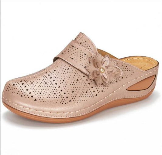 Flower Wedge With Women's Sandals Hollow Sandals Women - Mubimart