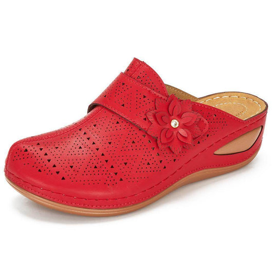 Flower Wedge With Women's Sandals Hollow Sandals Women - Mubimart