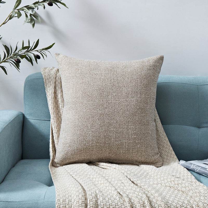 Chenille Plain Hug Pillowcase Office Sofa Home Hug Pillowcase Cushion Siesta Hug Pillowcase - Mubimart