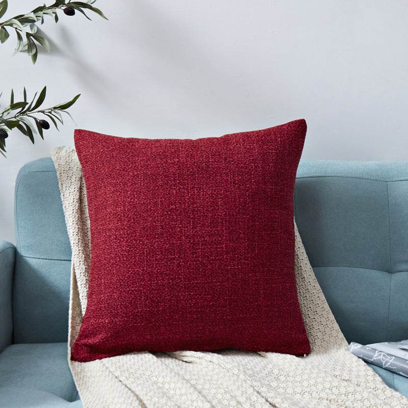 Chenille Plain Hug Pillowcase Office Sofa Home Hug Pillowcase Cushion Siesta Hug Pillowcase - Mubimart