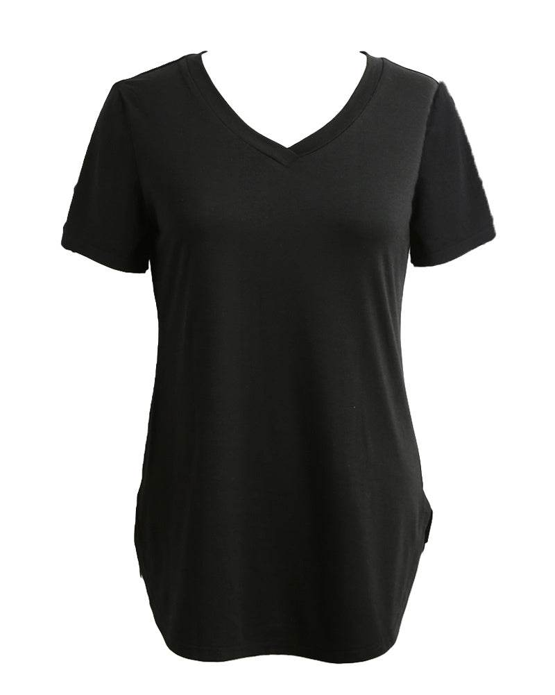 Women's T-shirt Summer Plus Size Tee Basic Shirts - Mubimart