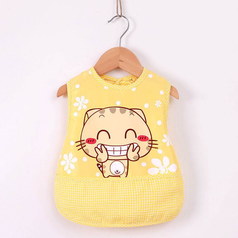 Children's Gown Eating Bib Rice Pocket Sleeveless Waterproof And Dirt-proof Baby Bib - Mubimart