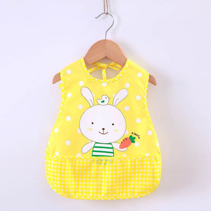 Children's Gown Eating Bib Rice Pocket Sleeveless Waterproof And Dirt-proof Baby Bib - Mubimart