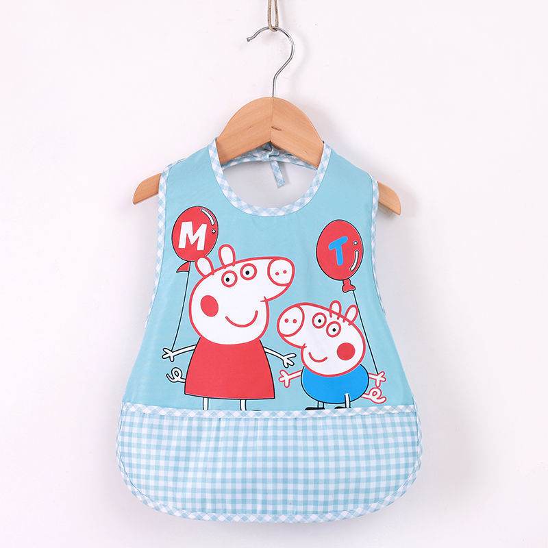 Children's Gown Eating Bib Rice Pocket Sleeveless Waterproof And Dirt-proof Baby Bib - Mubimart