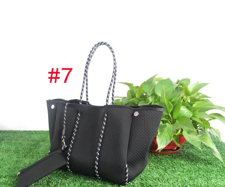 Fashionx Spain Women Luxury Shoulder Bag Large Neoprene Light Bolsas Female Travel Beach Holiday Handbags - Mubimart