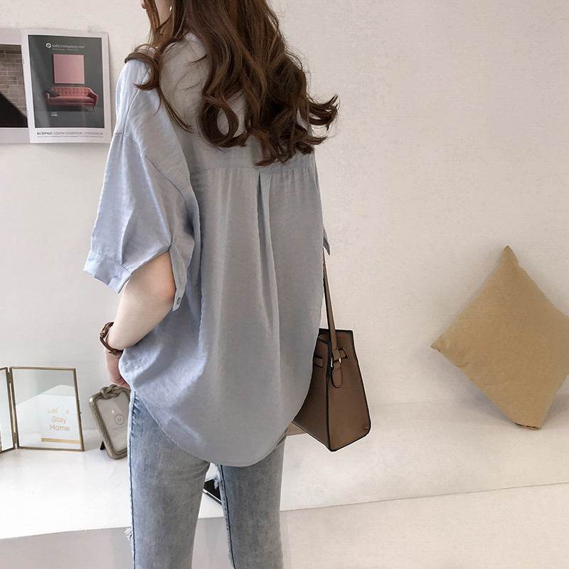 Top Plus Size Women's Short-Sleeved Chiffon t-Shirt - Mubimart