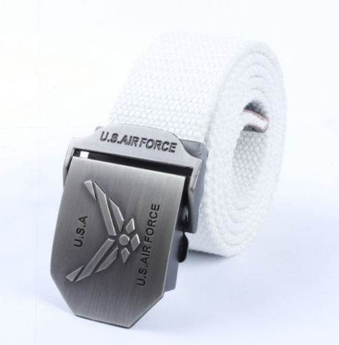 Men'S Thick Woven Casual Pants Belt - Mubimart