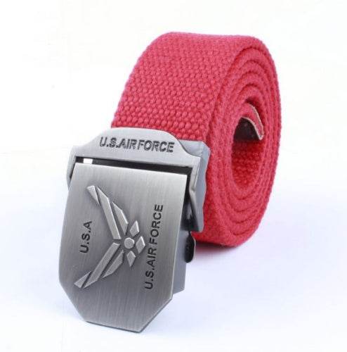 Men'S Thick Woven Casual Pants Belt - Mubimart