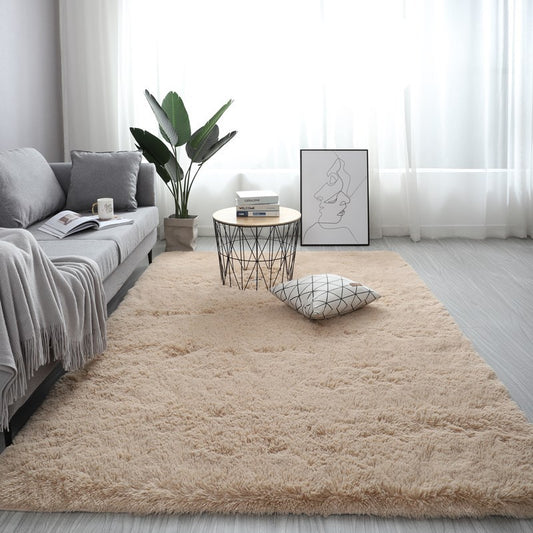 Nordic Fluffy Carpet Rugs For Bedroom living Room Rectangle Large Size Plush Anti-slip Soft Carpet White Red 13 Colors