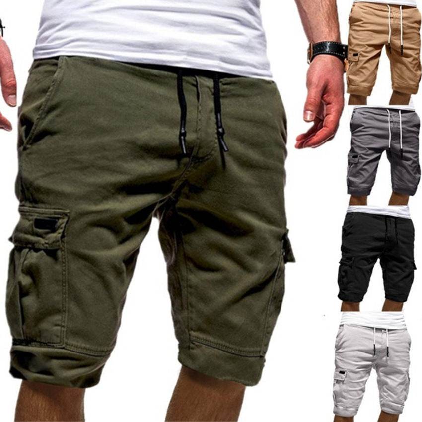 Men Casual Jogger Sports Cargo Shorts Military Combat Workout Gym Trousers Summer Mens Clothing - Mubimart