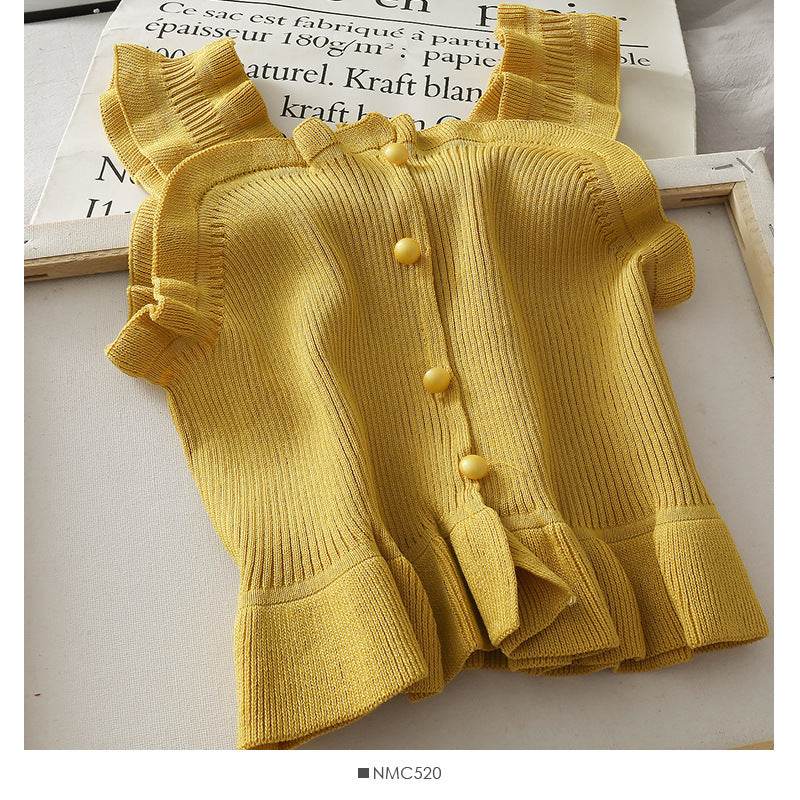 Woman Knitted Tank Top Women Strap Vest Sexy Female Knitting Crop Top Dropshipping - Mubimart