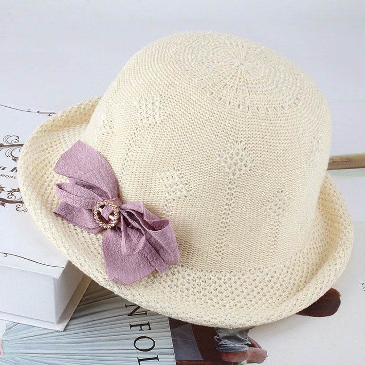 Women'S Hats Korean Version Of The Fashion Alice Along The Flower Knitted Women'S Hats Sun Hats - Mubimart