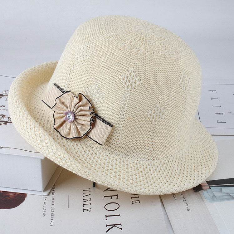Women'S Hats Korean Version Of The Fashion Alice Along The Flower Knitted Women'S Hats Sun Hats - Mubimart