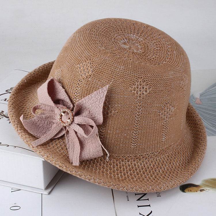 Women'S Hats Korean Version Of The Fashion Alice Along The Flower Knitted Women'S Hats Sun Hats - Mubimart