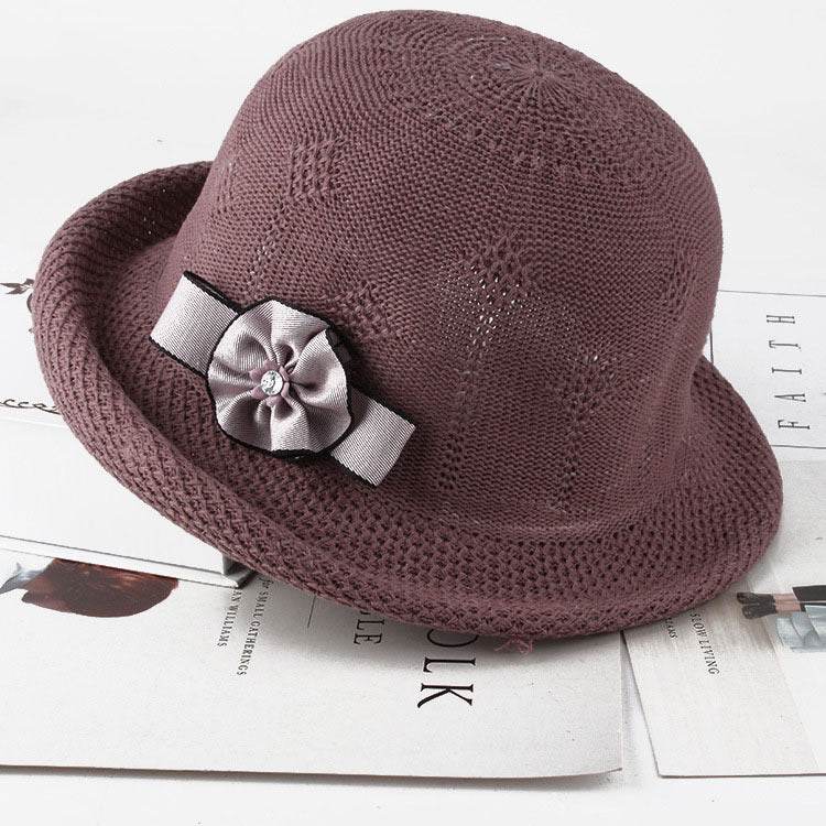 Women'S Hats Korean Version Of The Fashion Alice Along The Flower Knitted Women'S Hats Sun Hats - Mubimart