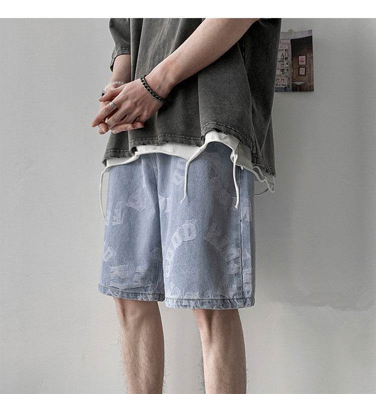 Summer Thin Korean Denim Shorts - Mubimart