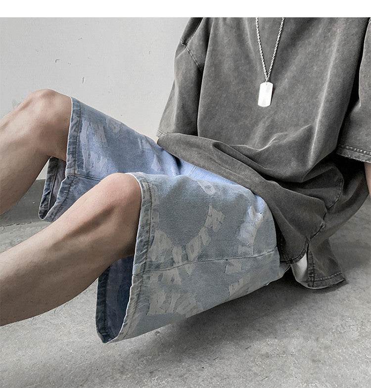 Summer Thin Korean Denim Shorts - Mubimart
