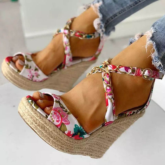 Plus Size Women's Shoes Wedge Heel Women's Shoes Sandals Summer - Mubimart