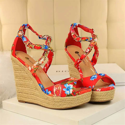 Plus Size Women's Shoes Wedge Heel Women's Shoes Sandals Summer - Mubimart