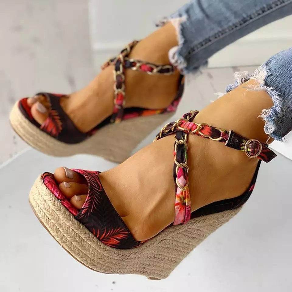 Plus Size Women's Shoes Wedge Heel Women's Shoes Sandals Summer - Mubimart