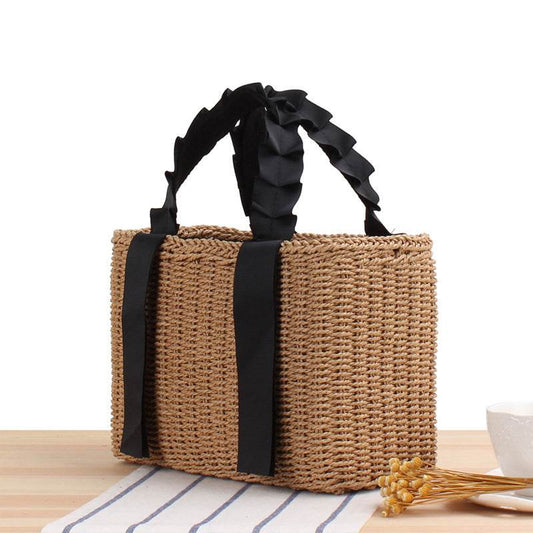 Wholesale Straw Woven Bag Women Woven Handbag Summer Beach All-Match Paper Rope Woven Bag - Mubimart