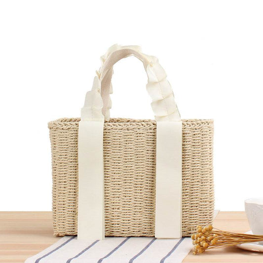 Wholesale Straw Woven Bag Women Woven Handbag Summer Beach All-Match Paper Rope Woven Bag - Mubimart