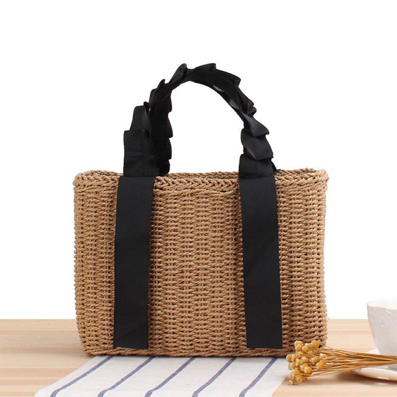 Wholesale Straw Woven Bag Women Woven Handbag Summer Beach All-Match Paper Rope Woven Bag - Mubimart
