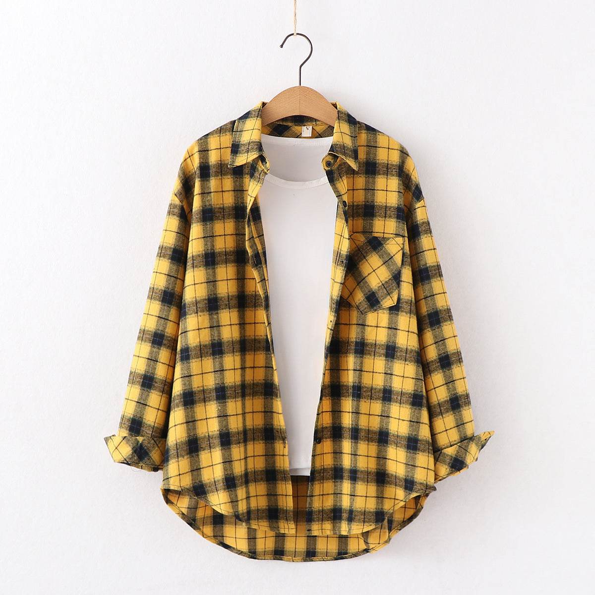 Plaid Shirt Women'S Long-Sleeved Loose Shirt Jacket - Mubimart