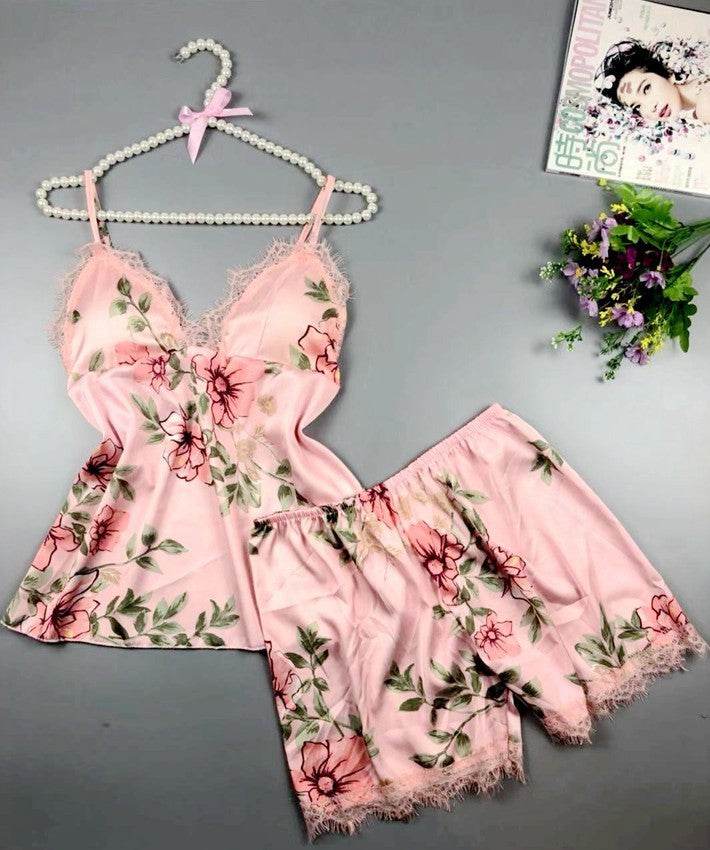 Pyjamas Simulation Silk Nightgown Plus Size - Mubimart