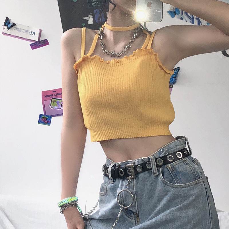 Women Fashion V Neck Tie-dyed Long Sleeve Crop Top - Mubimart