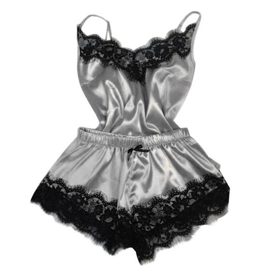 Pajamas simulation silk nightgown plus size home underwear skirt - Mubimart