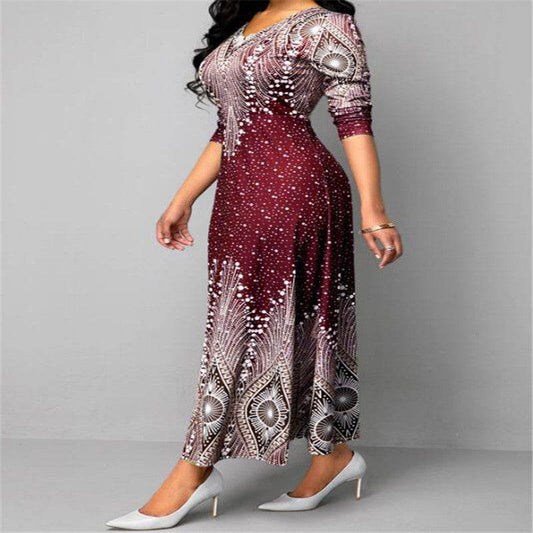 Long sleeve maxi dress - Mubimart