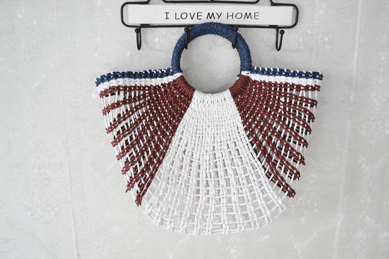 New Straw Bag Women Summer Hollow Bag Beach Bag - Mubimart