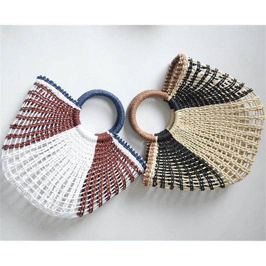 New Straw Bag Women Summer Hollow Bag Beach Bag - Mubimart