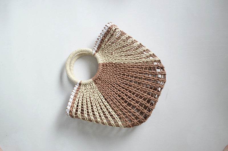 New Straw Bag Women Summer Hollow Bag Beach Bag - Mubimart