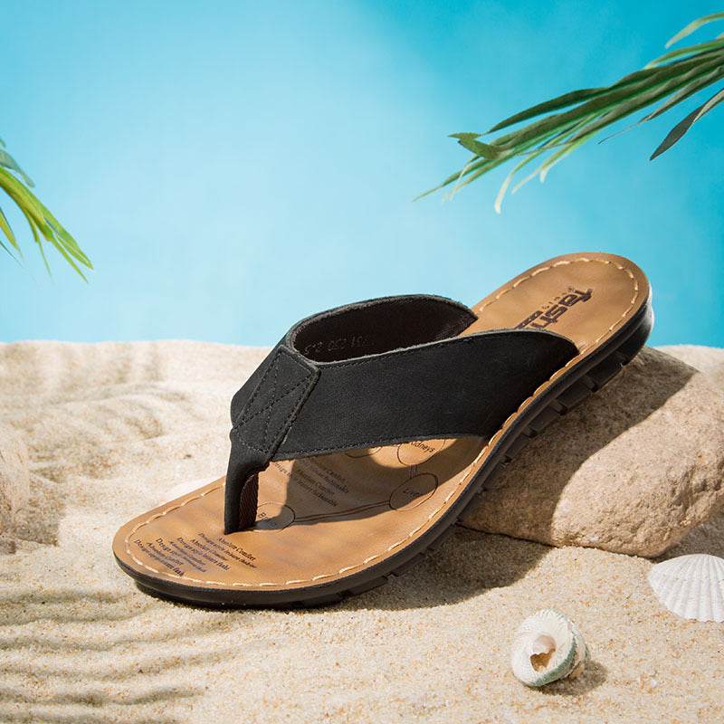 Non-slip Sandals Trend Korean Leather Massage Sandals - Mubimart