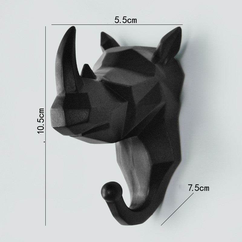 Creative Decoration Wall Hanging Door Back Hook Wall Animal Headdress Hanger Hook Key Hook - Mubimart