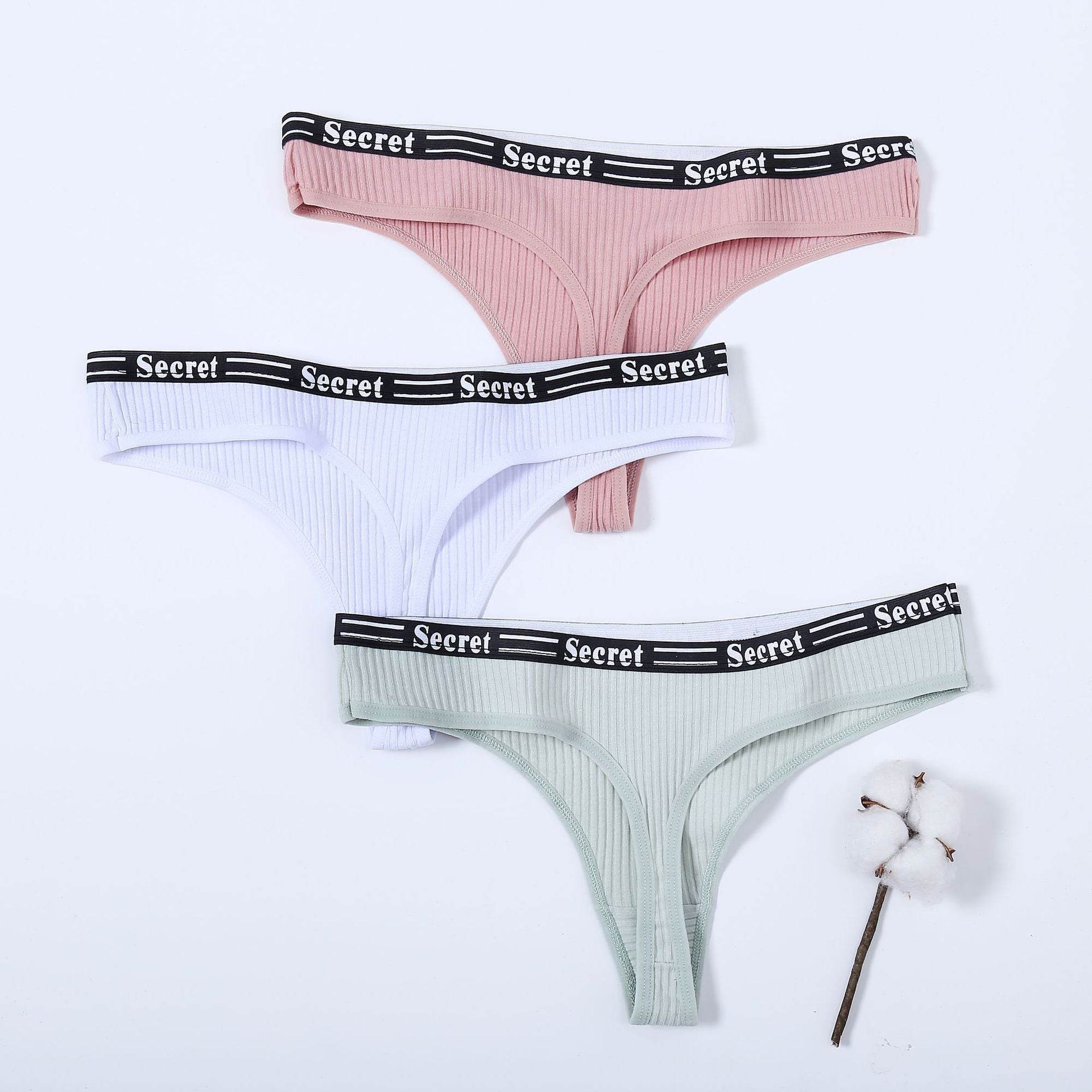 Women Seamless Cotton Underwear Sexy G String Thongs Briefs - Mubimart
