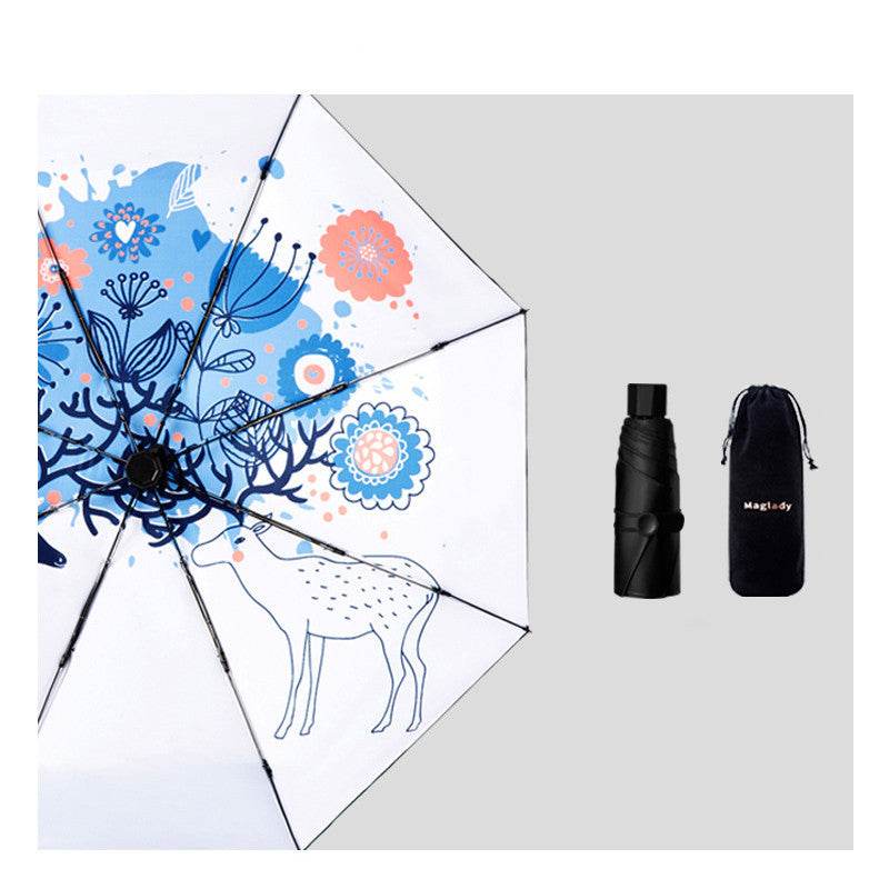 Capsule Sun Umbrella Female Sun Protection And UV Protection - Mubimart