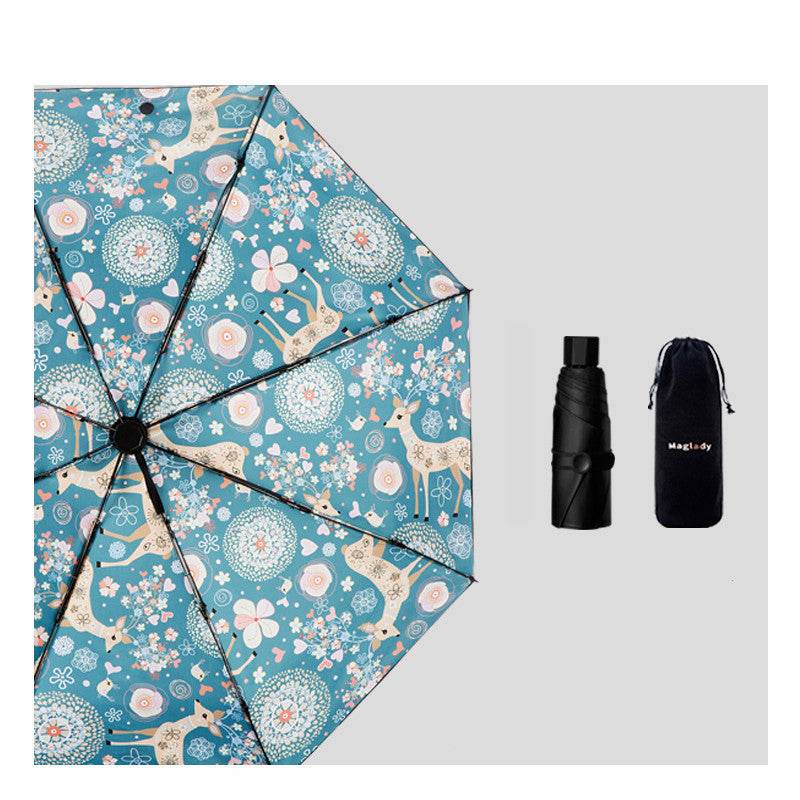Capsule Sun Umbrella Female Sun Protection And UV Protection - Mubimart