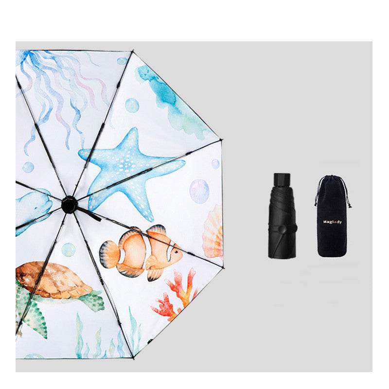 Capsule Sun Umbrella Female Sun Protection And UV Protection - Mubimart