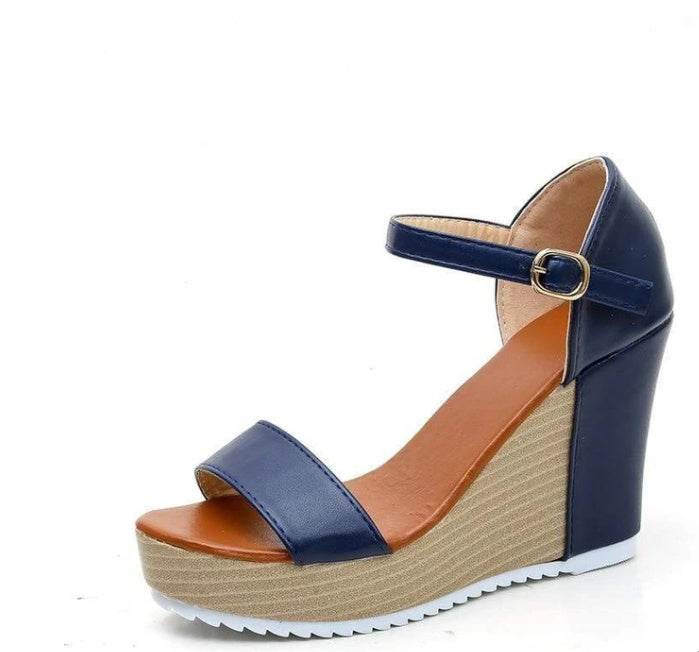 Roman Wedge Heels Sandals Women Summer Shoes - Mubimart