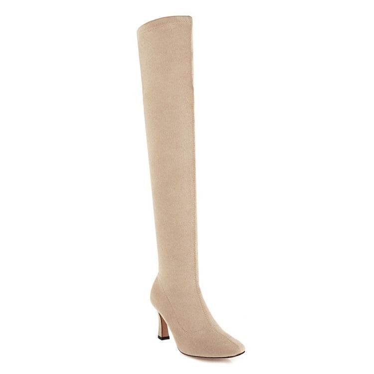 Fashion Women'S Over-The-Knee Stretch Boots - Mubimart